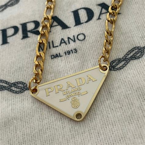 repurposed Prada necklace